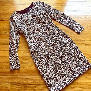 VINCE CAMUTO LONG SLEEVE LEOPARD DRESS